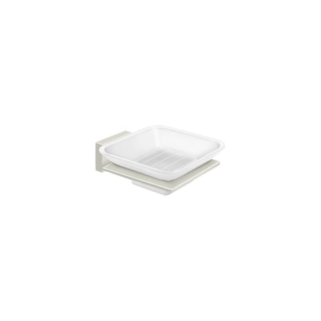 Deltana Frosted Glass Soap Dish 55D Series Bright Nickel Finish 55D2012-14